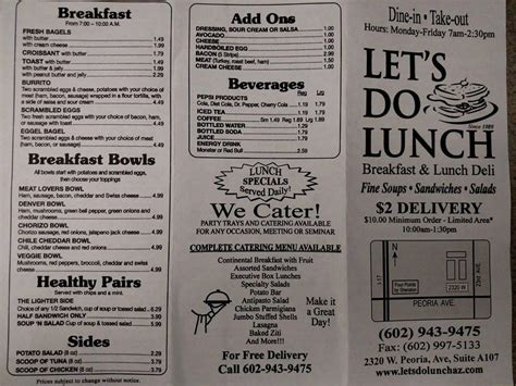 Menus – Let's Do Lunch.